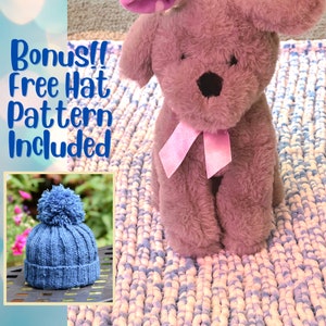 Super Easy Baby Blanket Knitting Pattern for a Beginner