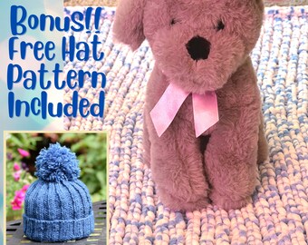 Super Easy Baby Blanket Knitting Pattern for a Beginner