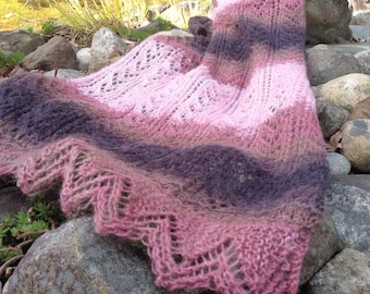 Lacy Scarf Knitting Pattern: Elegant Lace Borders (PDF Pattern)