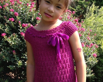 Sweet Paris - Girl Tunic Top Knitting Pattern