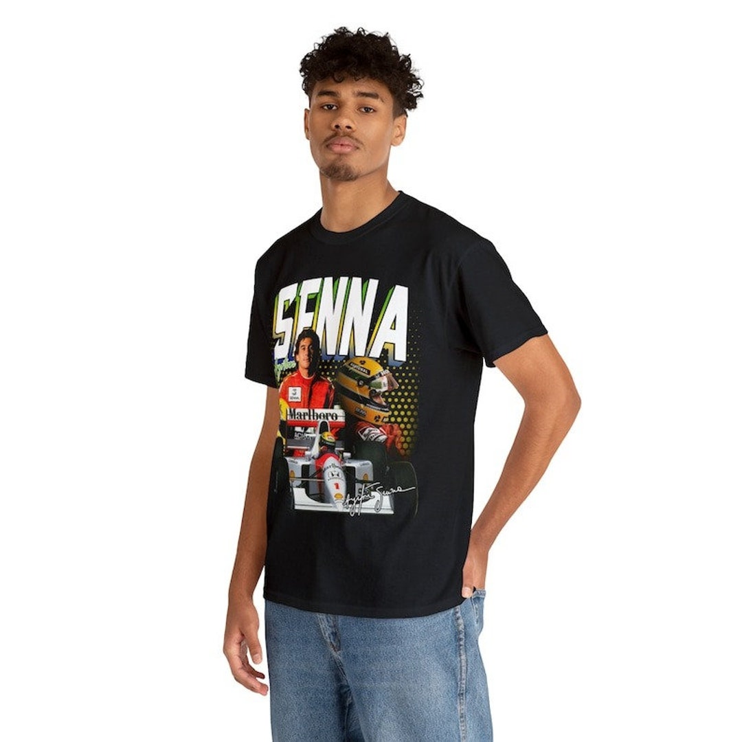 Ayrton Senna Formula 1 Racing Tshirt F1 Senna Helmet Shirt Etsy