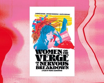 Women On the Verge of a Nervous Breakdown - Pedro Almodovar - Movie Typographic Poster *DIGITAL DOWNLOAD*