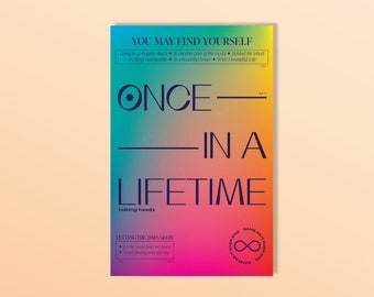 Once In A Lifetime - Pôster Tipográfico Talking Heads *DOWNLOAD DIGITAL*