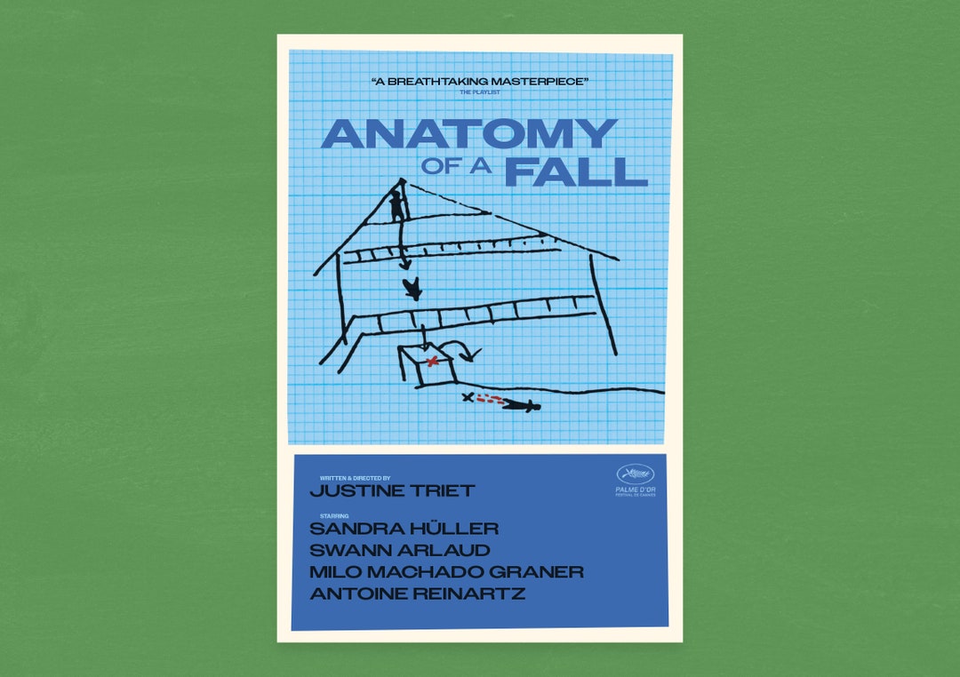 Anatomy of a Fall 2023 NEON Justine Triet, Sandra Hüller Alternative Movie Poster DIGITAL