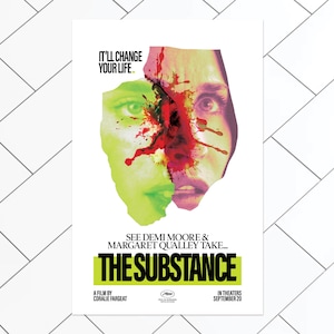 The Substance - Coralie Fargeat, Margaret Qualley, Demi Moore - Alternative Horror Movie Poster *DIGITAL DOWNLOAD*