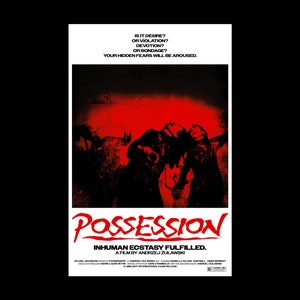 POSSESSION - Andrzej Zulawski, Isabelle Adjani Horror Movie Typographic Poster *DIGITAL DOWNLOAD*