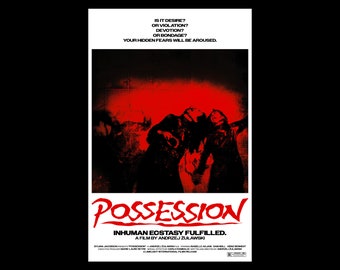 POSSESSÃO - Andrzej Zulawski, Isabelle Adjani Pôster Tipográfico de Filme de Terror *DOWNLOAD DIGITAL*