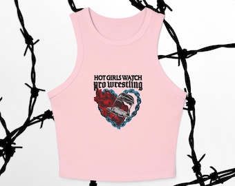 Hot Girls Watch Pro Wrestling Ribbed Tank Top