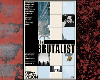 The Brutalist - A24, Brady Corbet - Cartaz de filme alternativo *DOWNLOAD DIGITAL*