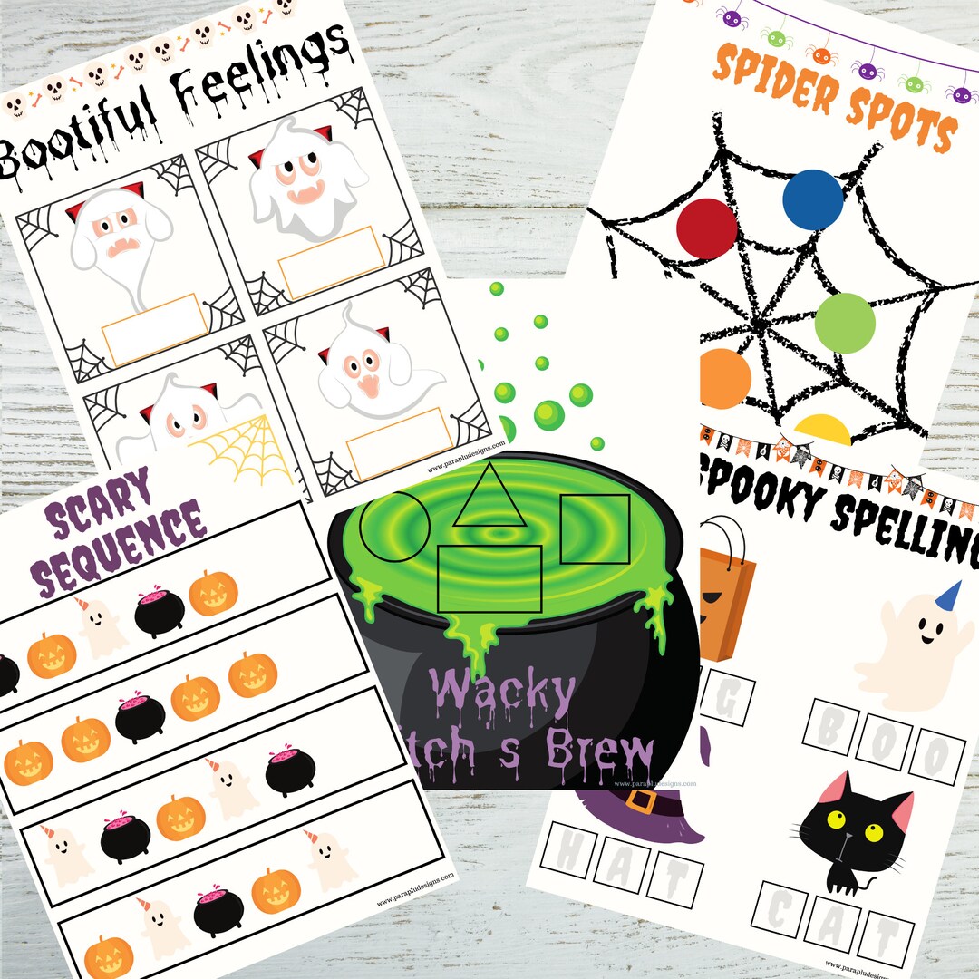 Halloween Themed Busy Book Printable Educational Quiet Time Activity Halloween Themed Busy Book Printable Educational Quiet Time Activity