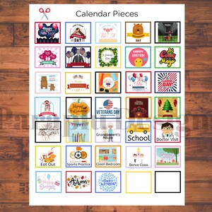 Children's Perpetual Calendar Printable- Easy to Assemble! - Etsy