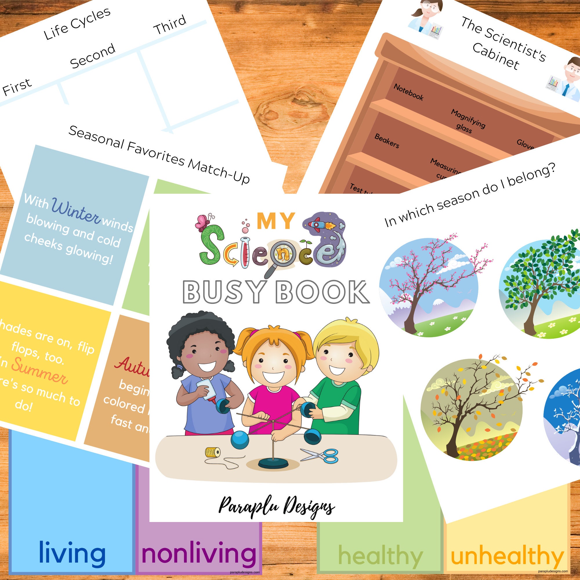 Early Science Busy Book A Quiet Time Book For Toddlers and Etsy