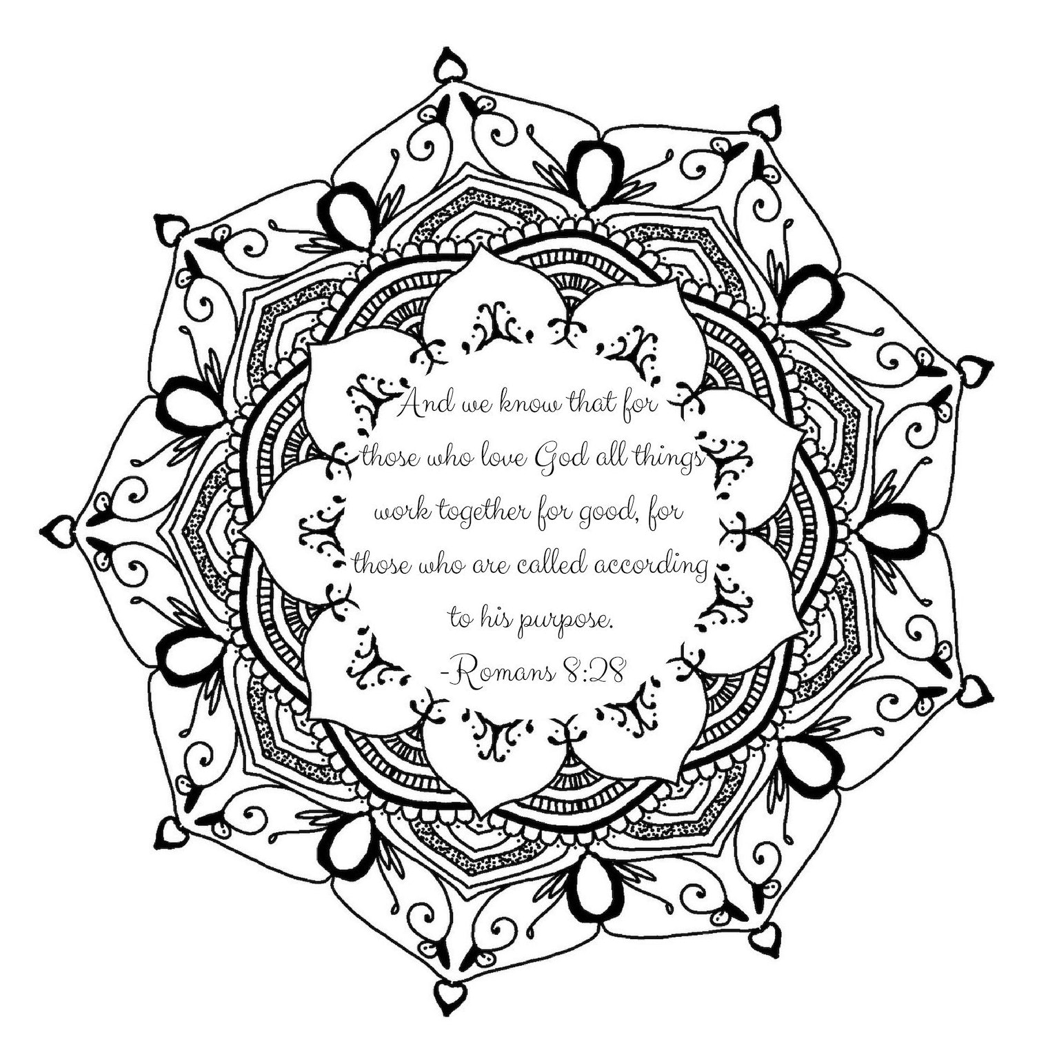 Set of 9 Mindful Mandala Coloring Sheets With Bible Verses Instant