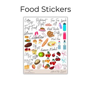 FOOD Digital Stickers for GoodNotes Planner, Junk Food Digital Planner Stickers, Healthy Food Stickers, Food Clipart, PNG Files image 6