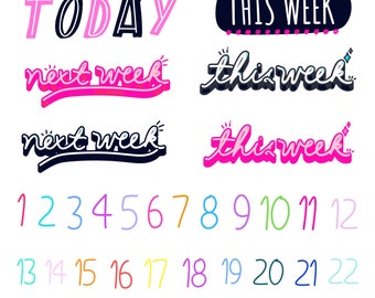 Digital Planner Stickers, Goodnotes Calendar Essentials, Functional Planning Tools (PNG Files)