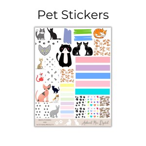PET CARE Digital Goodnotes Stickers, digital stickers, digital planner stickers, cats and dogs stickers, Notability, Noteshelf, PNG Files image 6