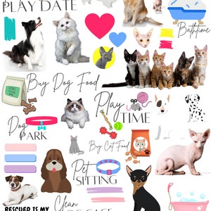 PET CARE Digital Goodnotes Stickers, digital stickers, digital planner stickers, cats and dogs stickers, Notability, Noteshelf, PNG Files image 8