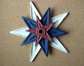 Set of 3 vintage architectural stars - fantastic and versatile decor