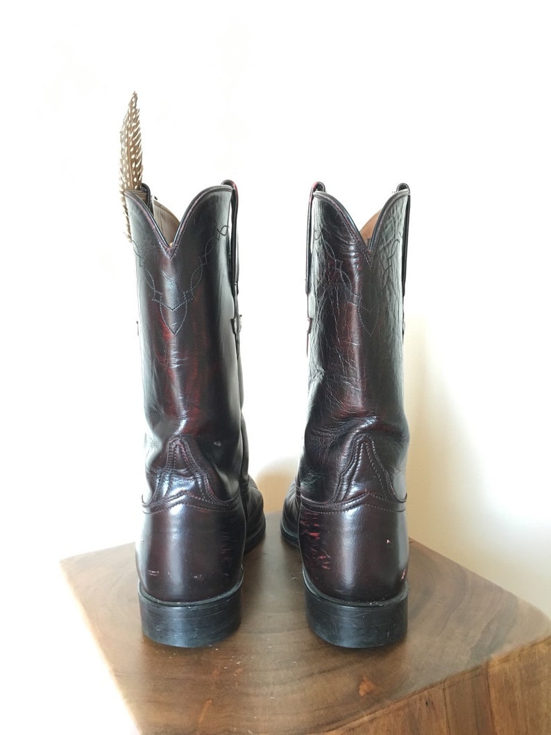 Black Cherry Lucchese Roper Boots