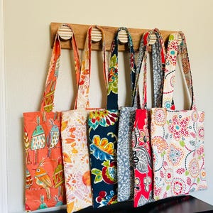 Handmade Reversible tote bags, canvas cotton