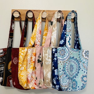 Handmade Reversible tote bags, canvas cotton