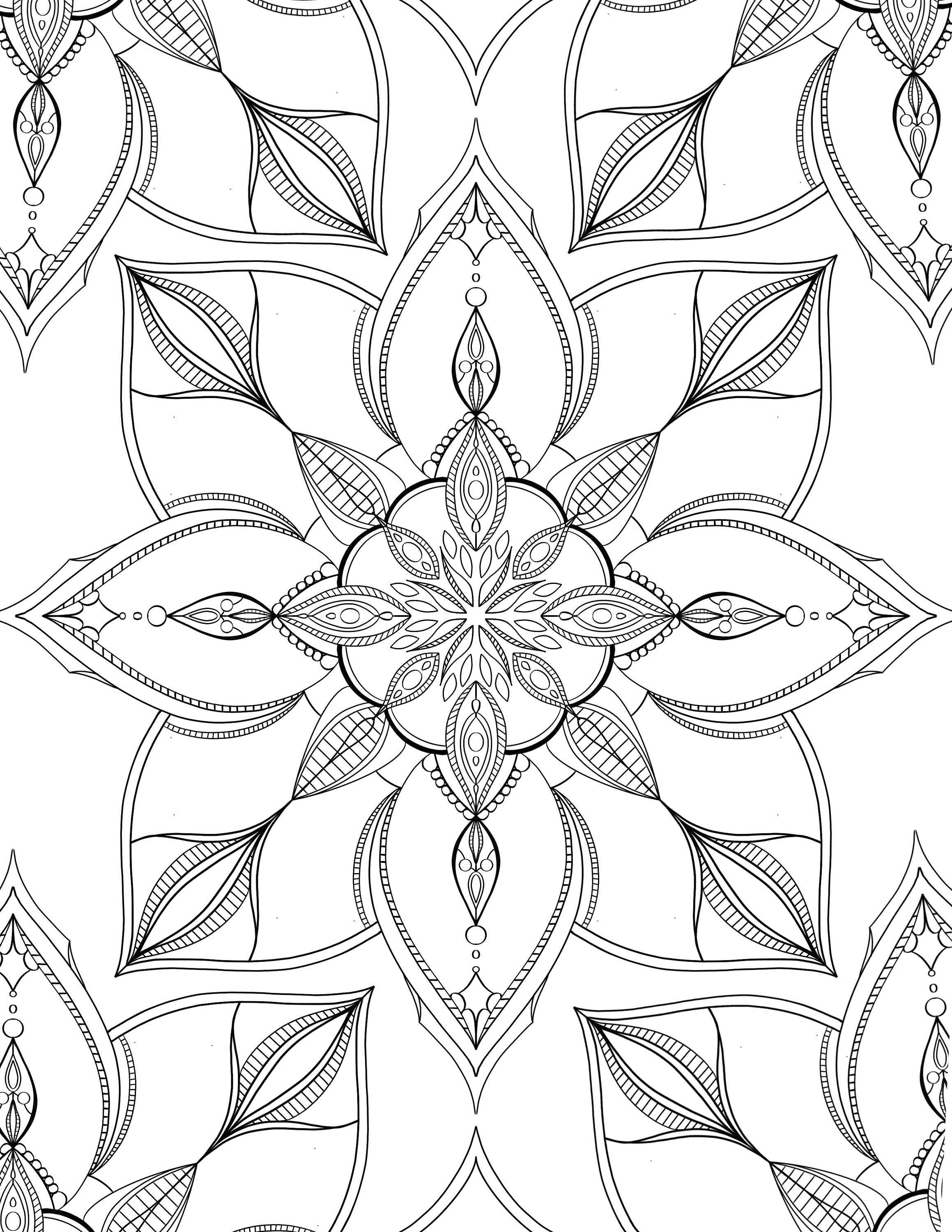 Printable PDF Adult Mandala Coloring Pages | Bundle of 5 Unique Pages - Etsy