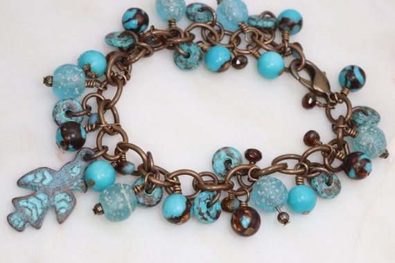 Turquoise Charm Bracelet Set