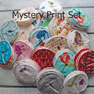 Mystery Print Set mit 6, 12, 18 oder 24 G-Tube-Hüllen | Knopfabdeckungen | Futterrohrpolster | GJ-Pads | Mic-Taste | Mini-Knopf | Peg