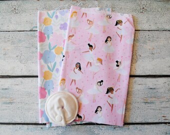 Ballet Flowers -- Set of 4 G-Tube Pads | G-Tube Covers | Button Covers | Feeding Tube Pads | GJ Pads, Mic-key Button, Mini Button, PEG