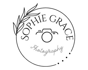 Flower Logo Premade Design, floral Logo, Script Logo Set, Photography Logo and Watermark, Wedding Photography Logo, Custom Logo Brand Set