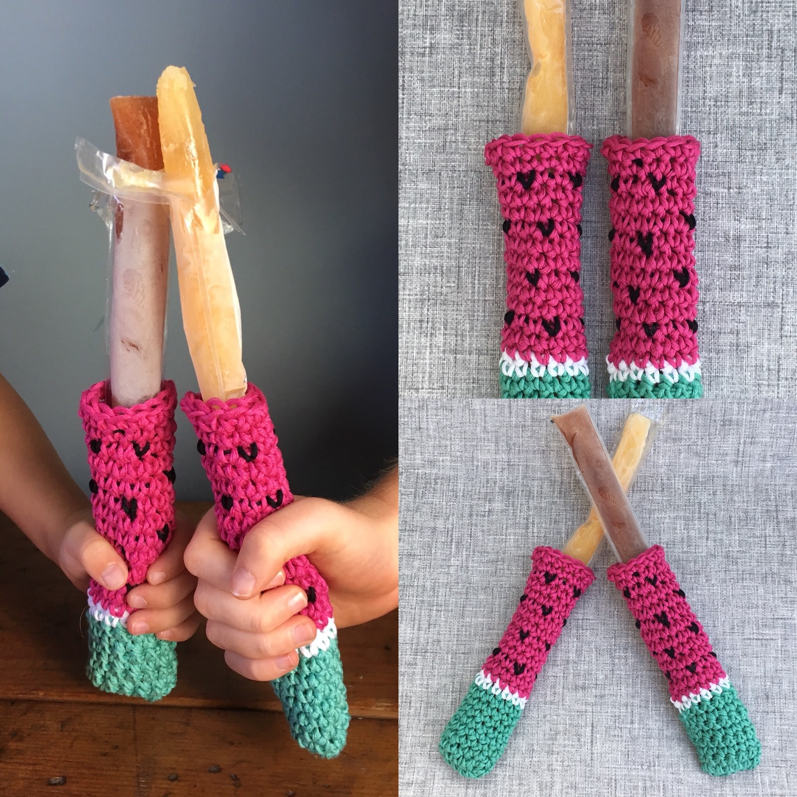 PDF PATTERN for Crochet Ice Pop Holder Freeze Pop Fun Summer Etsy UK