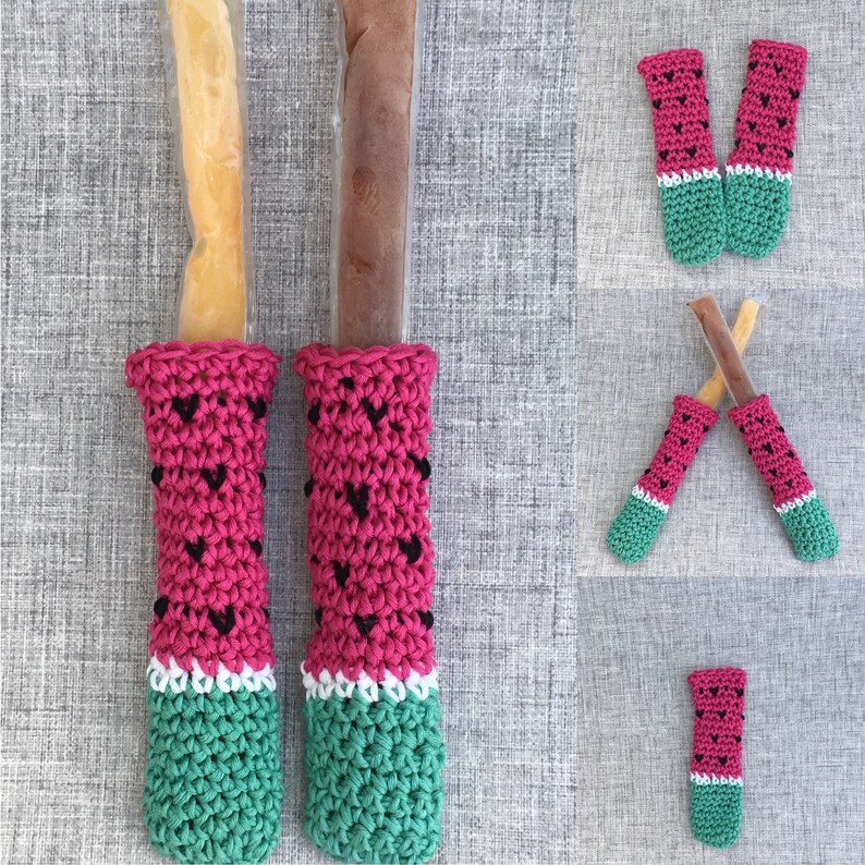 PDF PATTERN for Crochet Ice Pop Holder Freeze Pop Fun Summer Etsy UK
