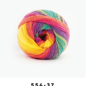 Premium rainbow Acrylic yarn for knitting, crochet, ombré, gradient, self striping,  Papatya batik