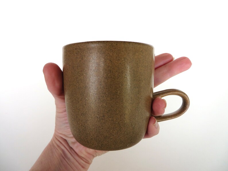 Vintage Heath Ceramics Studio Mug in Sandalwood, Edith Heath Low Handle Coffee Cup, Modernist Ceramics From Saulsalito image 10