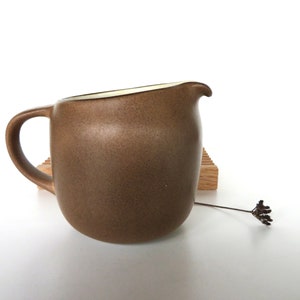 Heath Ceramics Creamer In Sandalwood, Edith Heath Small Pitcher, Modernist Dishes, Mid Century Minimalist Milk Pot image 2