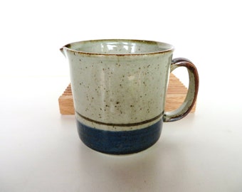 Otagiri Mariner Stoneware Creamer From Japan, Vintage Blue Otagiri Small Pitcher