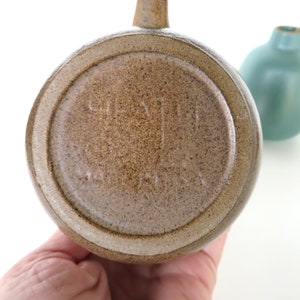 Vintage Heath Ceramics Studio Mug in Sandalwood, Edith Heath Low Handle Coffee Cup, Modernist Ceramics From Saulsalito image 5