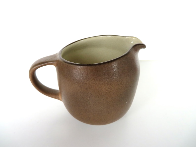 Heath Ceramics Creamer In Sandalwood, Edith Heath Small Pitcher, Modernist Dishes, Mid Century Minimalist Milk Pot image 3