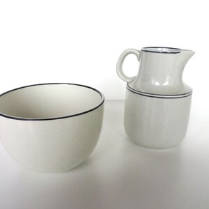 Stig Lindberg Birka Cream And Sugar Set, Vintage Gustavsberg Sweden Small Pitcher And Bowl image 4