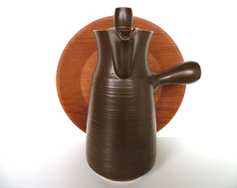 Vintage Denby Langley Sherwood Hot Chocolate Pot,  1970s Modernist Coffee Pot From England