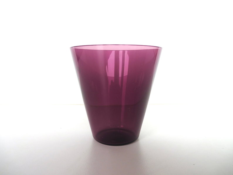 Vintage Kaj Franck Kartio Kimara Thin Wall Glass In Amethyst For Iittala, Jewletone Scandinavian Glass Barware image 3