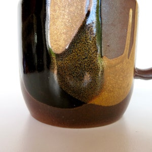 Vintage Pottery Craft USA Pitcher, Pottery Craft Stoneware Drip Glaze Water Jug image 8