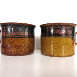 Vintage Knabstrup Stoneware, Set Of 2 Cup And Saucers, Mid Century Coffee Cups From Denmark image 10