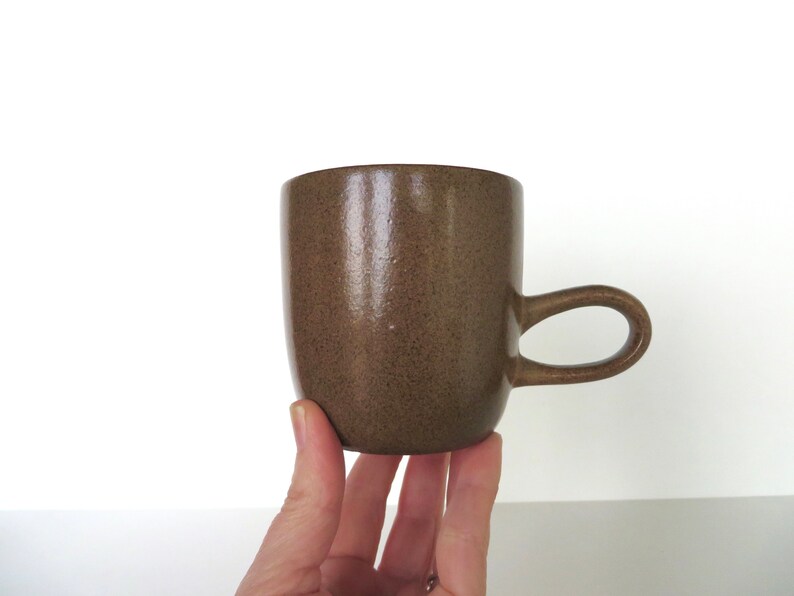 Vintage Heath Ceramics Studio Mug in Sandalwood, Edith Heath Low Handle Coffee Cup, Modernist Ceramics From Saulsalito image 4