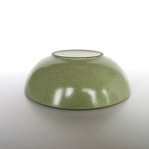 Early Heath Ceramics Dessert Bowls In Speckled Green, Modernist 5 1/4 Sage Berry Bowls By Edith Heath image 9