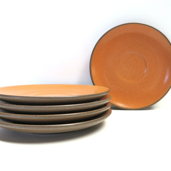 Vintage Heath Ceramics 6" Nutmeg and Pumpkin Saucers, Edith Heath Small Side Saucer Plates- Multiples Available