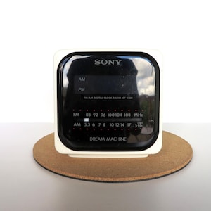 80s Sony Dream Machine White Cube Clock Am/fm Radio, Post Modern
