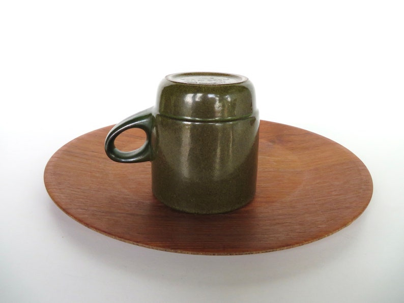 Single Heath Ceramics Mug In Sea and Sand, Vintage Edith Heath Ceramics, Rim Line Stacking Coffee Cup Multiples Available image 8