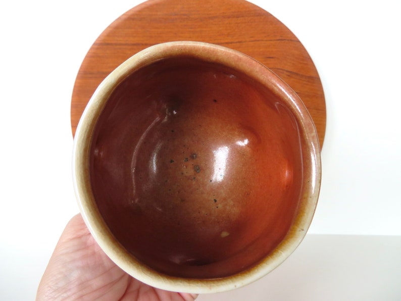 Japanese Shino Ware Chawan Pottery Tea Bowl, Hand Crafted 12 oz Ceramic Tea Cup afbeelding 5