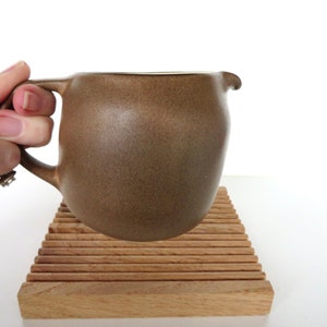 Heath Ceramics Creamer In Sandalwood, Edith Heath Small Pitcher, Modernist Dishes, Mid Century Minimalist Milk Pot image 7